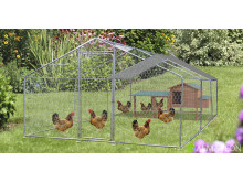 Poulailler Foresta Enclos parc grillagé pour animaux 12 m2 - 7-9 poules -  avec bâche de toit